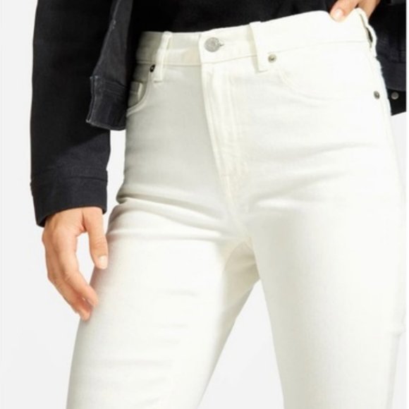 Everlane High-Rise Skinny Jeans Bone Sz 27 Ankle - Picture 2 of 8